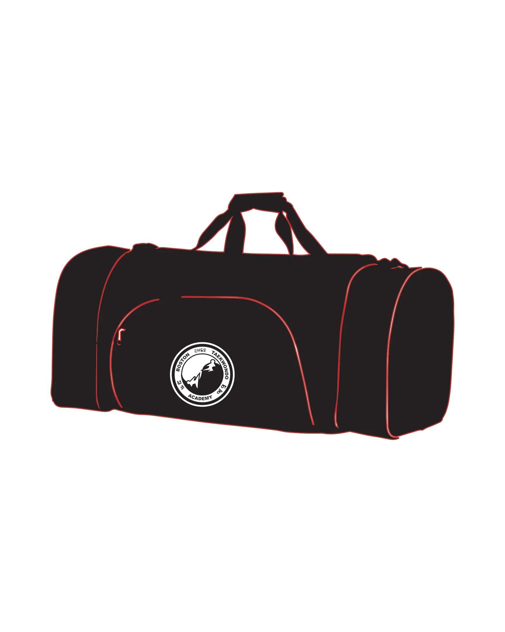 CUSTOM C GEAR DUFFLE BAG, Black/Red