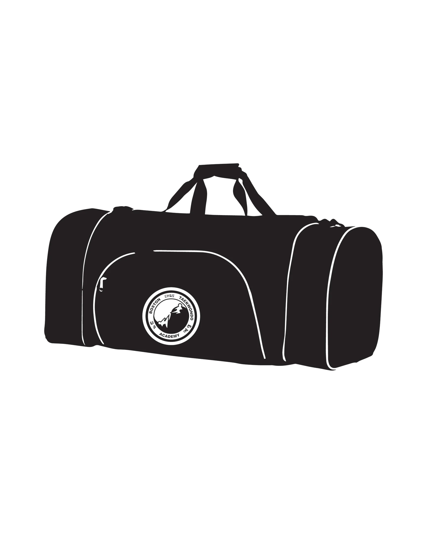 CUSTOM C GEAR DUFFLE BAG, Black/White