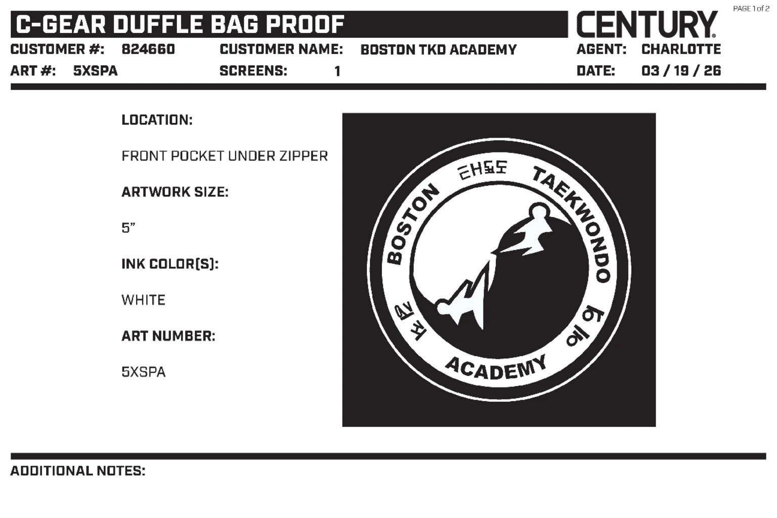 CUSTOM C GEAR DUFFLE BAG, Black/Yellow - Image 2