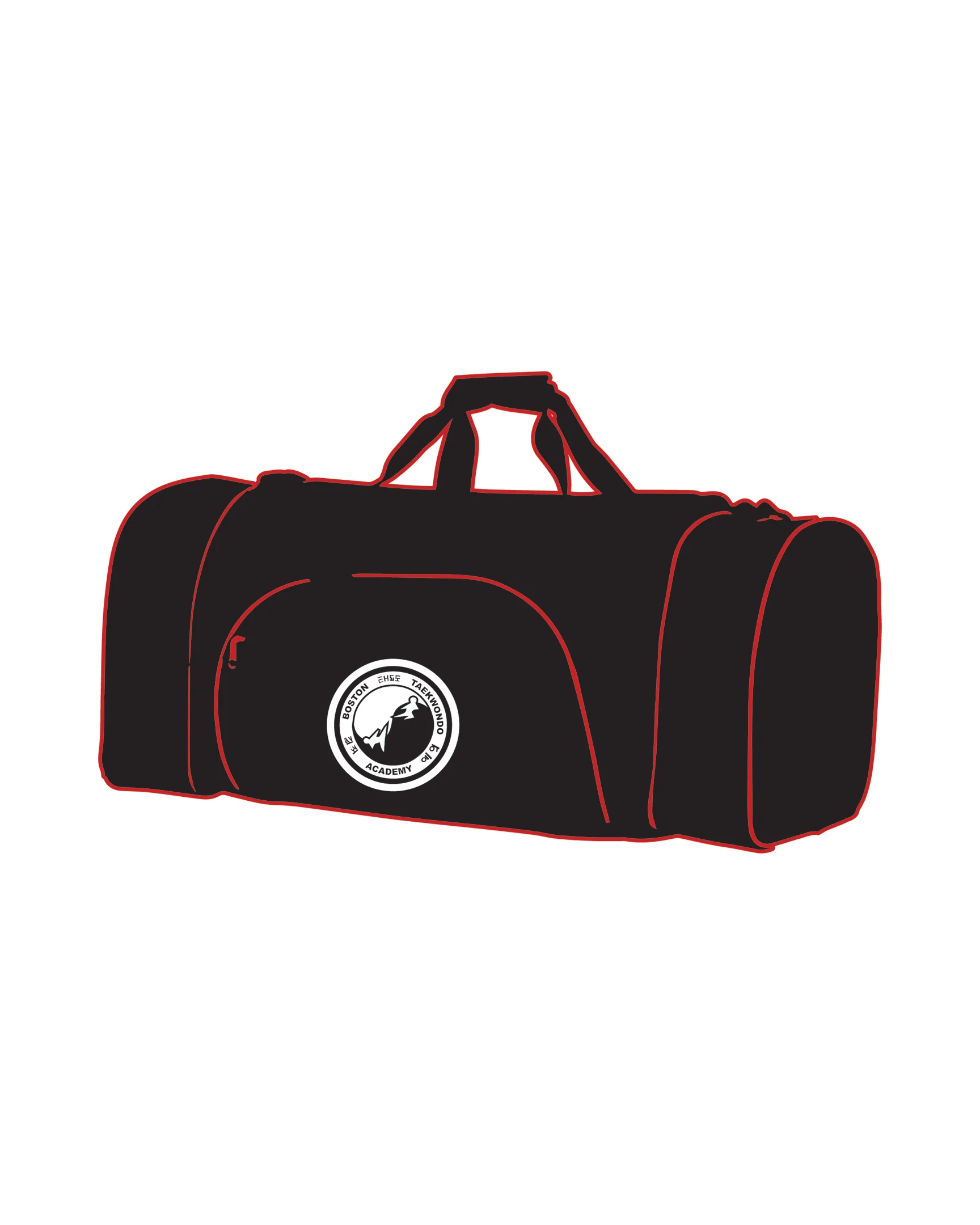 CUSTOM C GEAR DUFFLE BAG, Black/Red