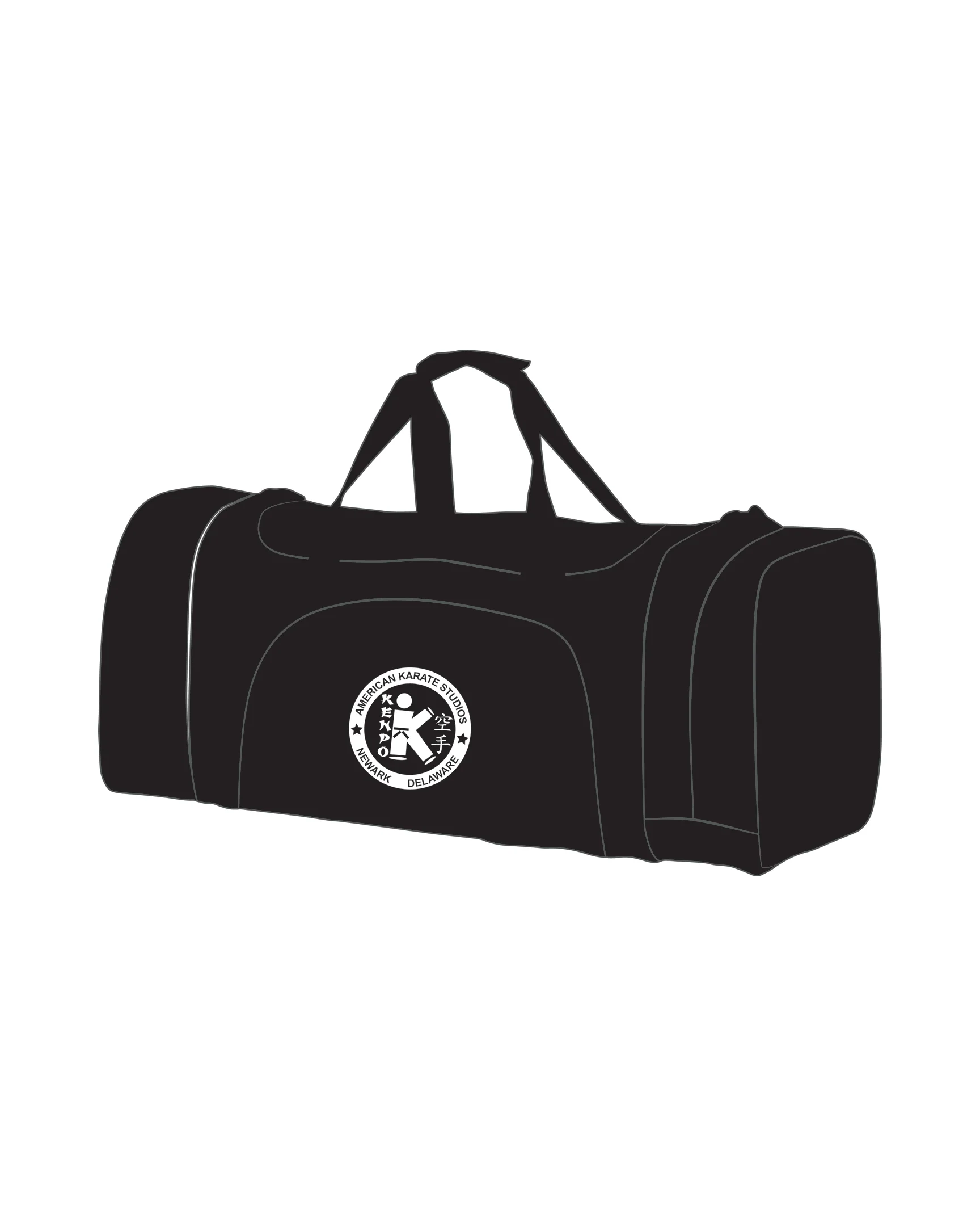 CUSTOM DUFFEL BAG BLACK, Black