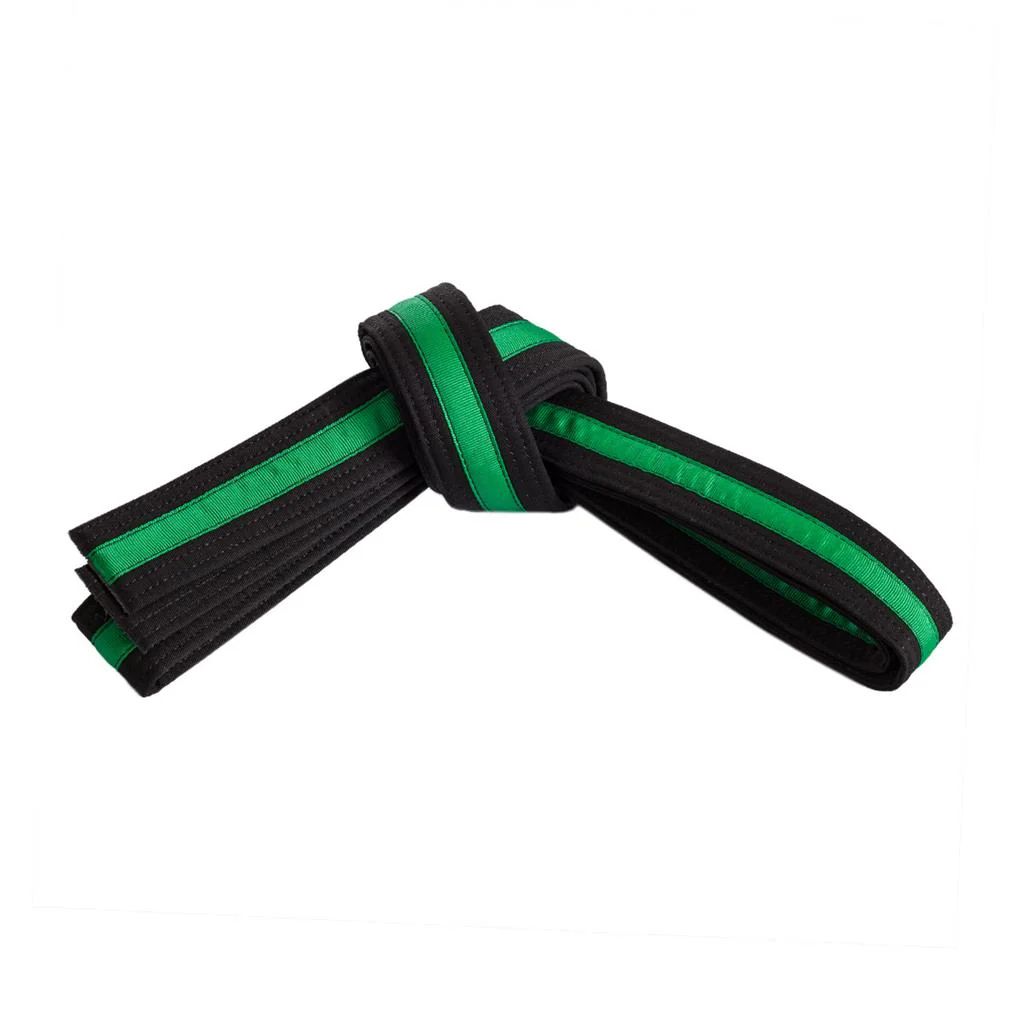 Double Wrap Striped Black Belt - Image 3
