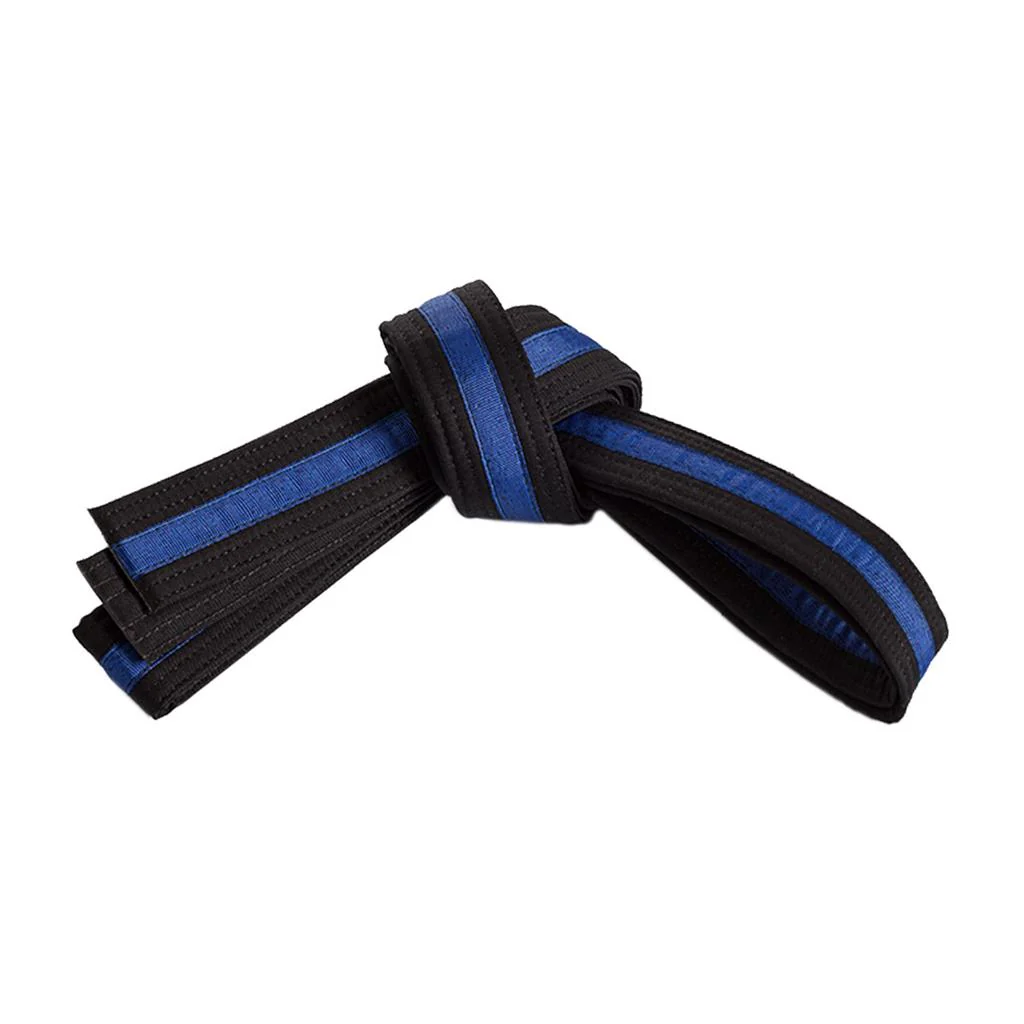 Double Wrap Striped Black Belt - Image 4