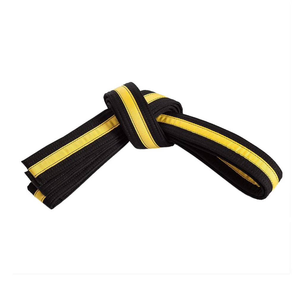 Double Wrap Striped Black Belt - Image 5