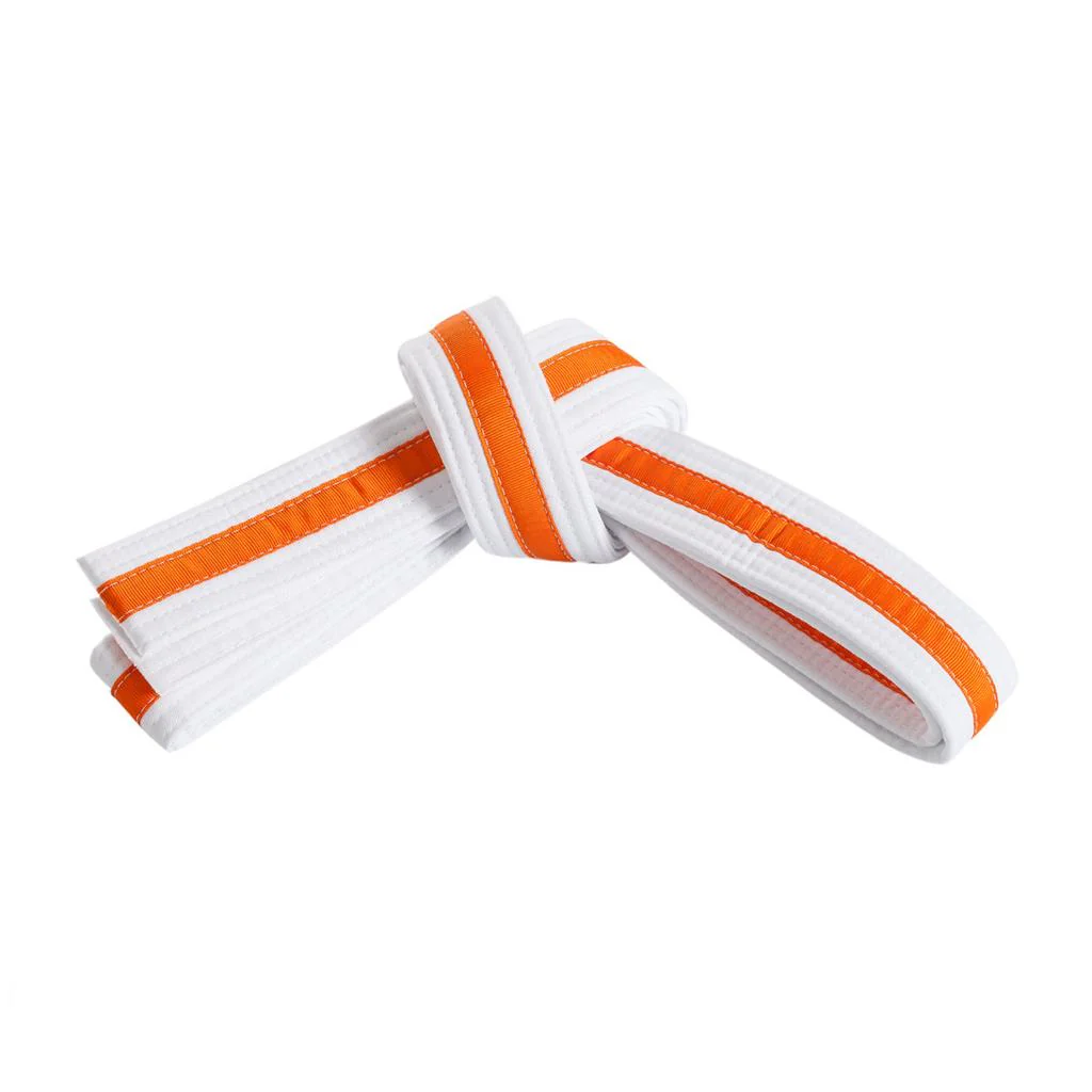 Double Wrap Striped White Belt - Image 3