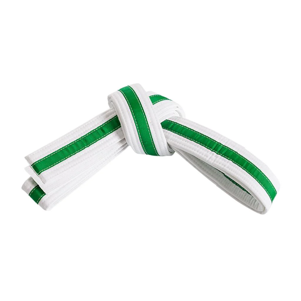Double Wrap Striped White Belt - Image 4