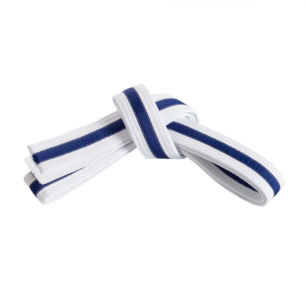 Double Wrap Striped White Belt - Image 5