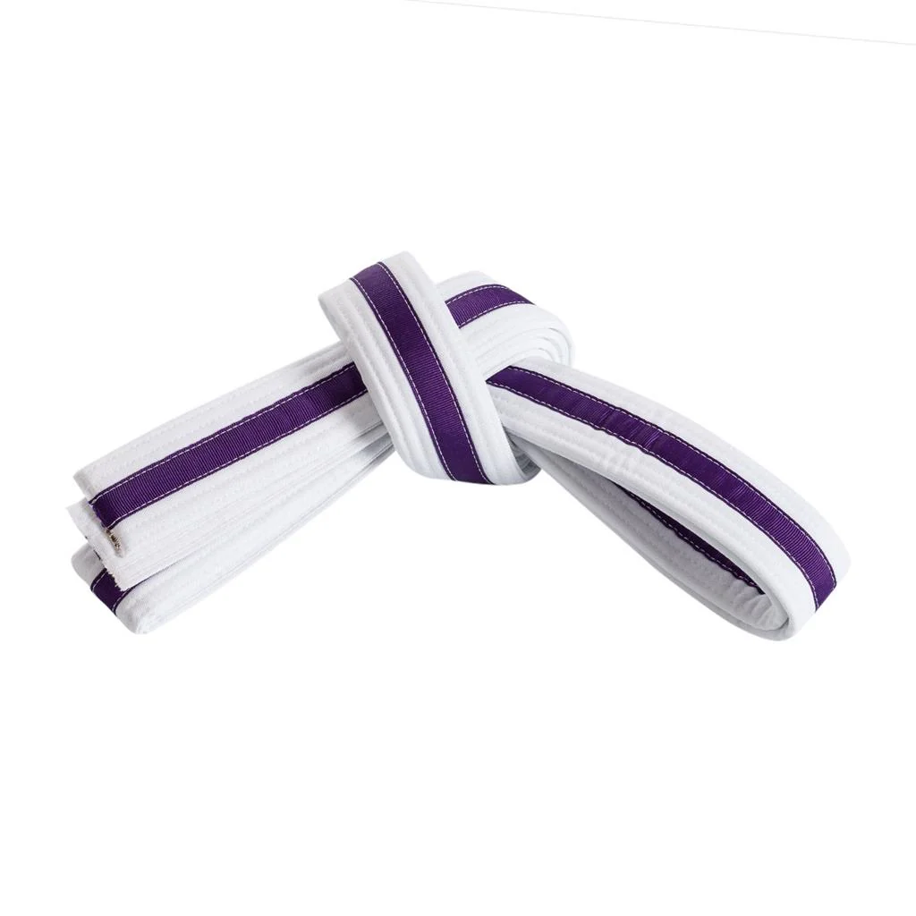 Double Wrap Striped White Belt - Image 6