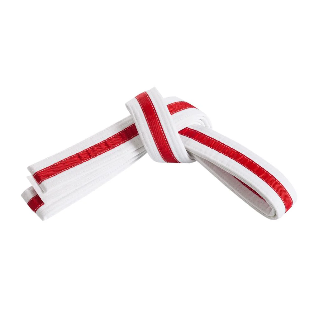 Double Wrap Striped White Belt - Image 8