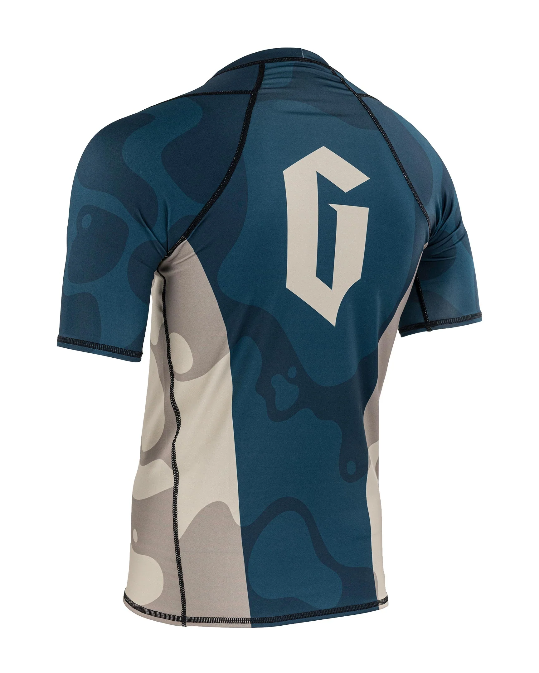 Gameness Mens Short Sleeved Meeting Of The Waters Rashguard - Image 3