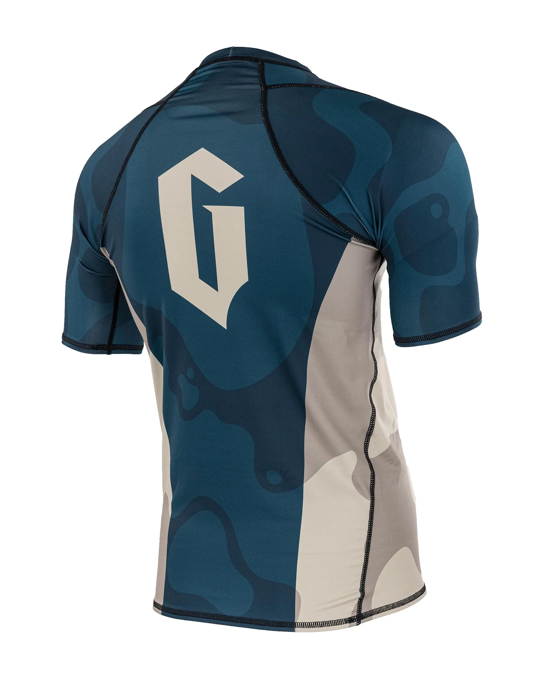 Gameness Mens Short Sleeved Meeting Of The Waters Rashguard - Image 4