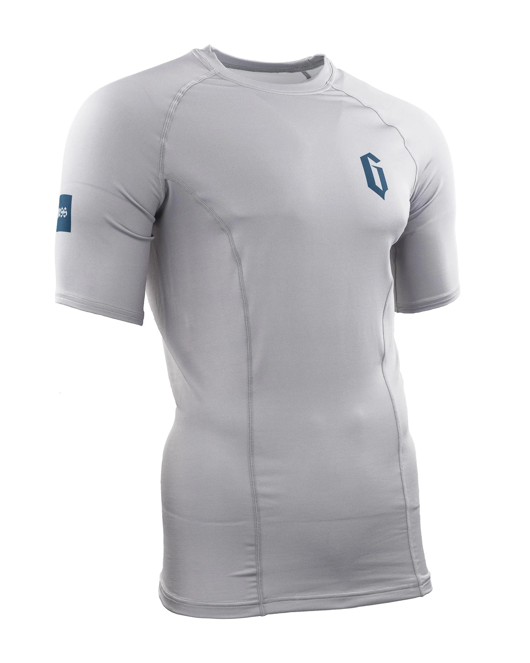 Gameness Mens Short Sleeve Solid Rash Guard