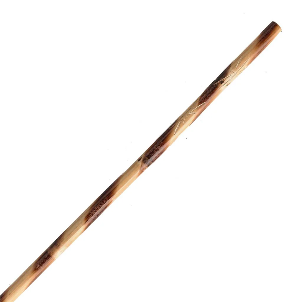 Hand Carved Rattan Bo Staff - Image 3