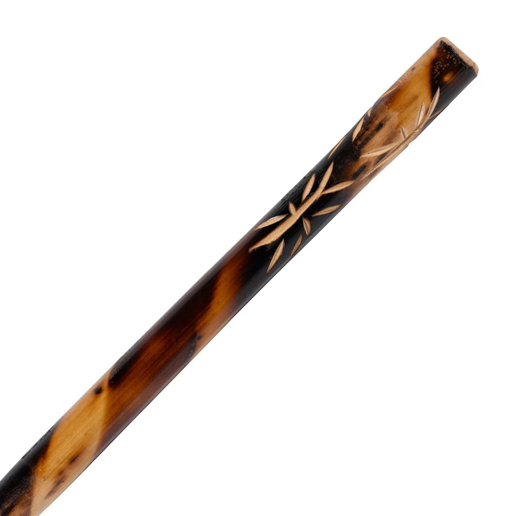 Hand Carved Rattan Bo Staff - Image 4
