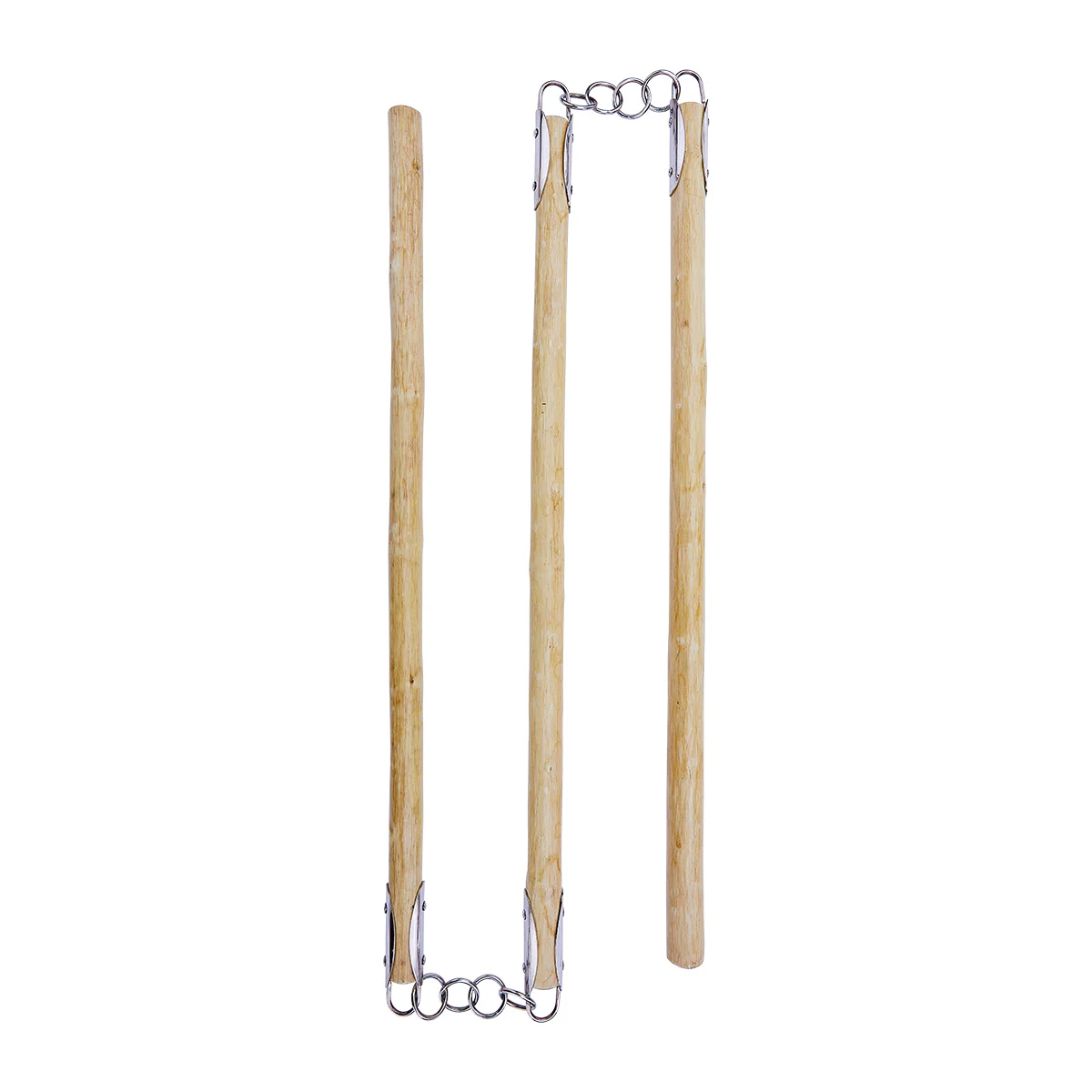 Three Sectional White Wood Staff - Image 2
