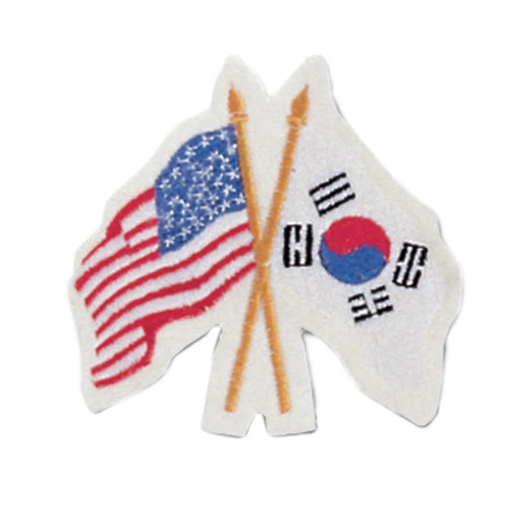 USA/Korean Iron-On Flags Patch